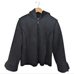 Tapemeasure Hooded Lined Coat Jacket Size Medium